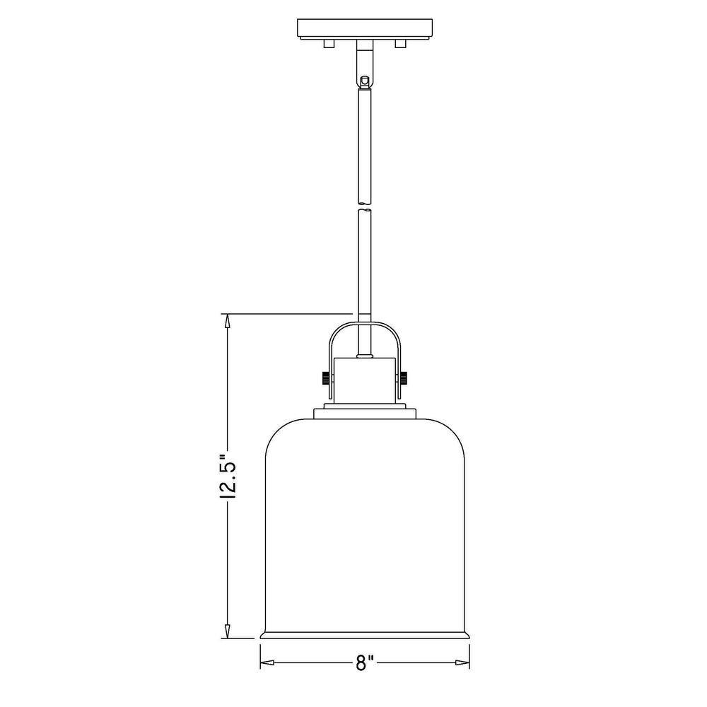 Kinsley Transitional Chrome 8" Indoor/Outdoor Pendant Light with Clear Glass