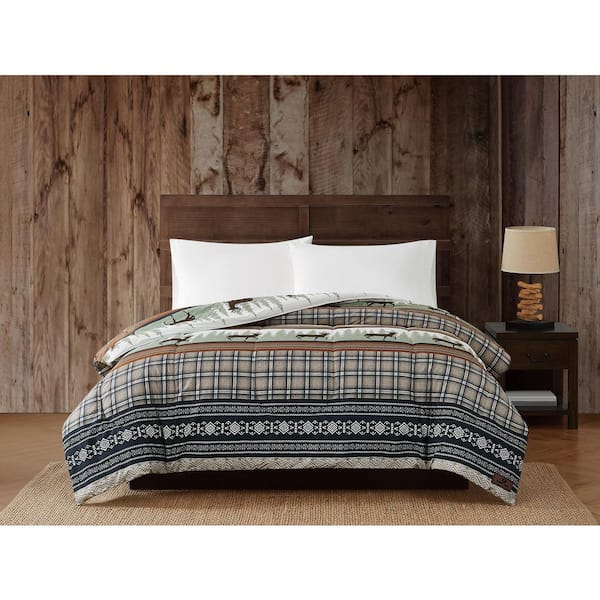 Rock Ledge Creek Stripe Multicolor King Microfiber Comforter