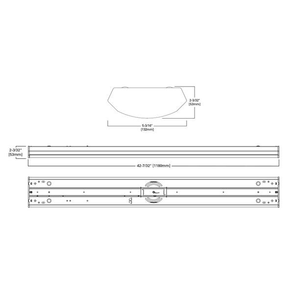 Metalux 4WPLD3240R 3.58 ft NEW White Low Profile Linear Integrated Wrap Light 