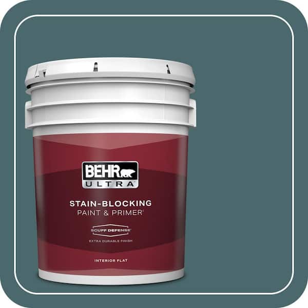 BEHR ULTRA 5 gal. #500F-7 Mythic Forest Extra Durable Flat Interior Paint & Primer