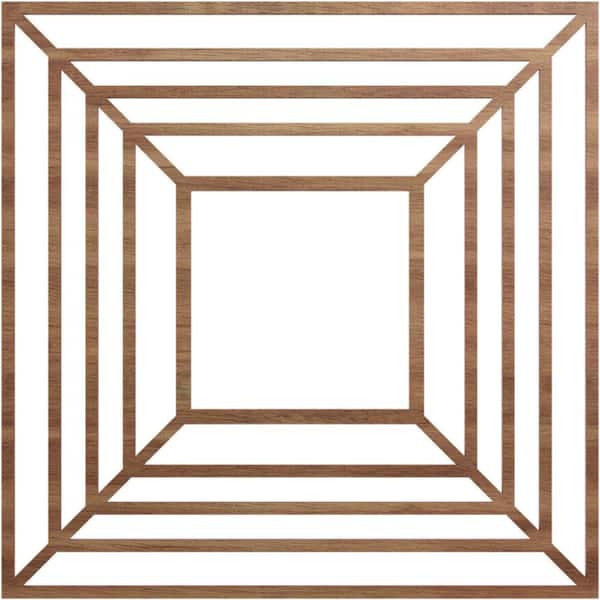 0.25 in. x 26 in. x 26 in. Wood (Walnut) Medallion Moulding