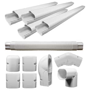 4 in. x 3 in. Decorative PVC Line Cover Kit For Mini Split Air Conditioners and Heat Pumps