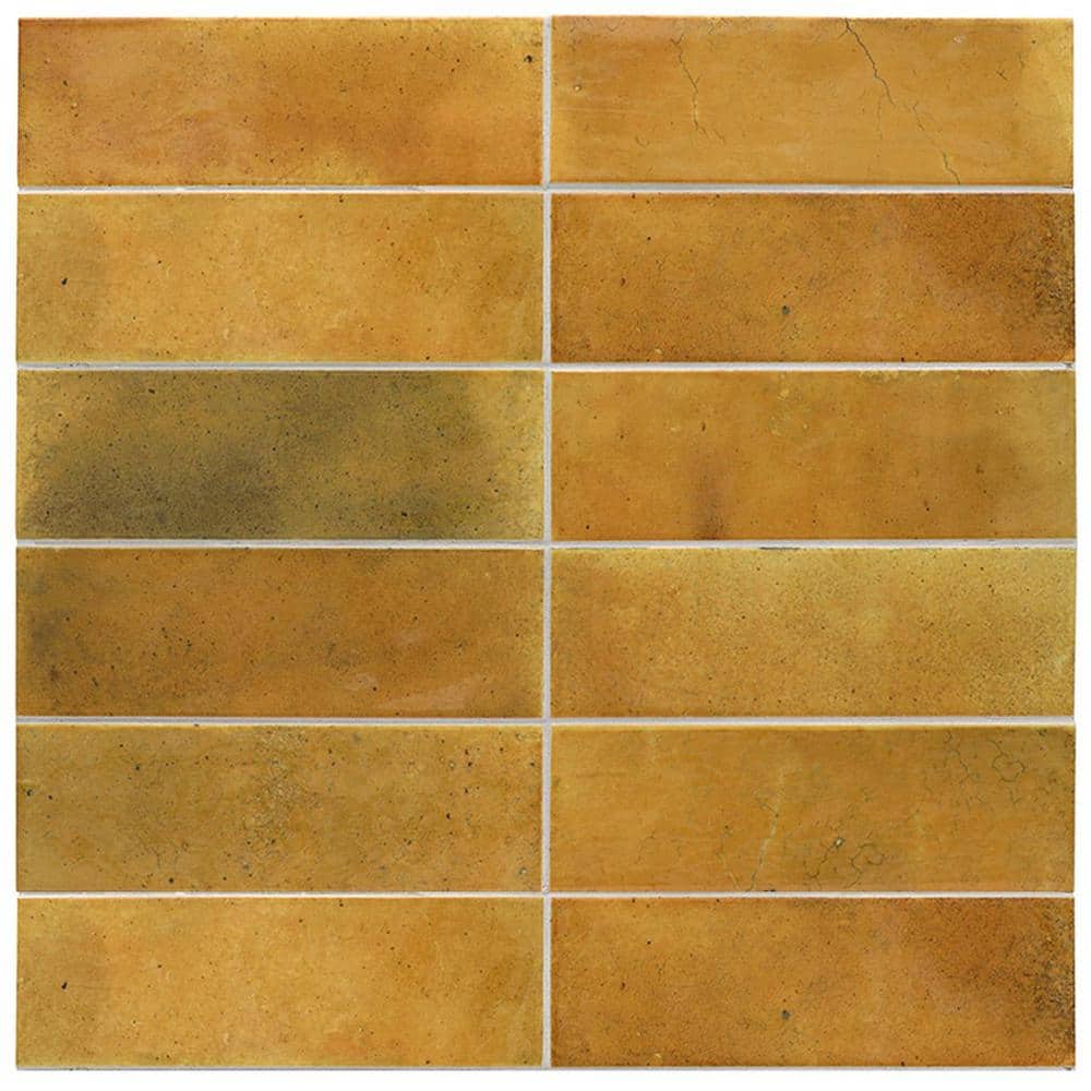 Antiek Orange 2.58 in. x 7.9 in. Glossy Ceramic Subway Wall and Floor Tile Sample (0.11 Sq. ft./case) (1-pack) price history on PriceWatchPro