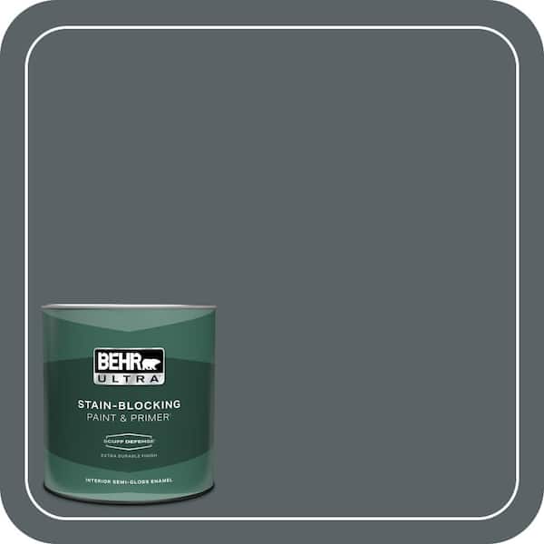 BEHR ULTRA 1 qt. Home Decorators Collection #HDC-AC-25 Blue Metal Extra Durable Semi-Gloss Enamel Interior Paint & Primer