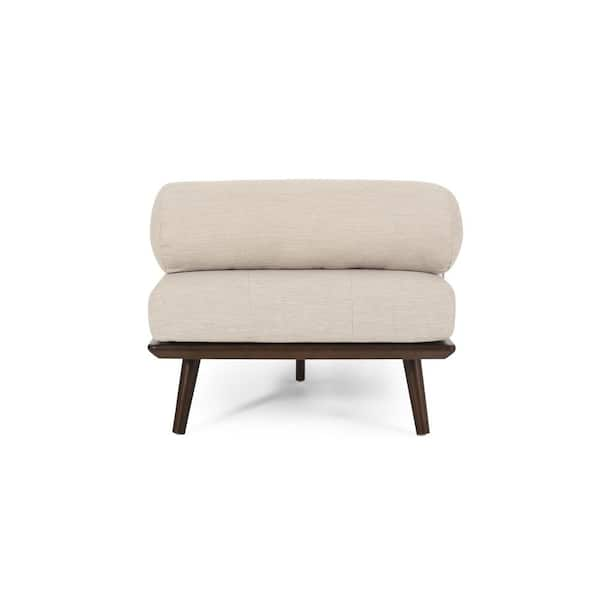 Beige Polyester Ottoman Chaise Lounge for Small Space with Pillow OSB4039 -  The Home Depot