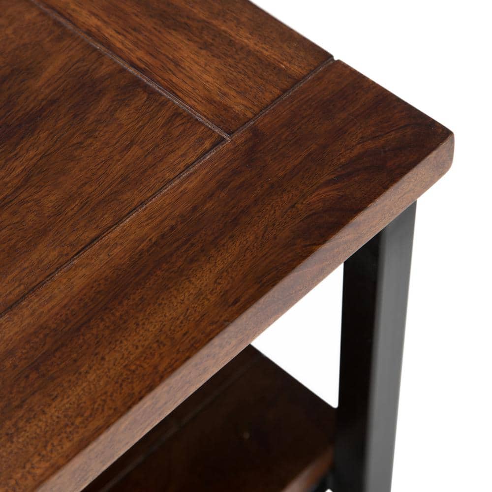 Skyler 60'' Dark Cognac Brown Industrial Mango Wood TV Stand