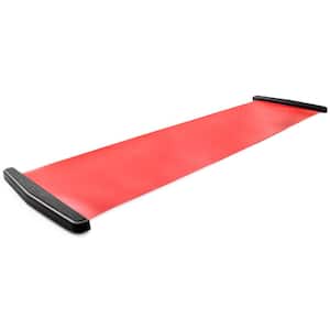 Red 72 in. x 20 in. Exercise Slide Board Pro for Extra Secure Non-Slip Base with End Stops and Carrying Bag (10 sq. ft.)