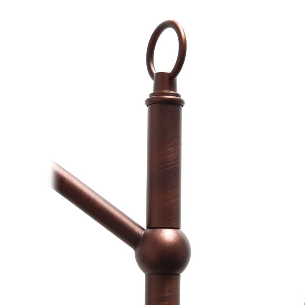 Vintage Charm Adjustable Red Bronze Floor Lamp with Edison Mesh Shade