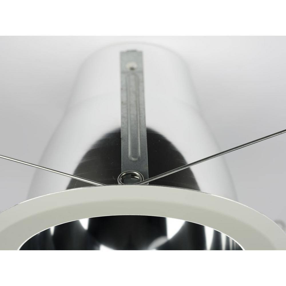 5" White Aluminum Recessed Trim with Clear Reflector
