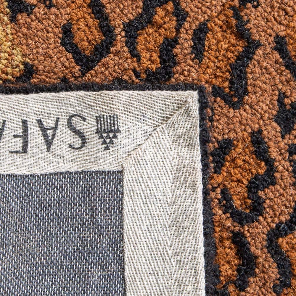 Chelsea Black and Brown Hand-Hooked Wool Area Rug