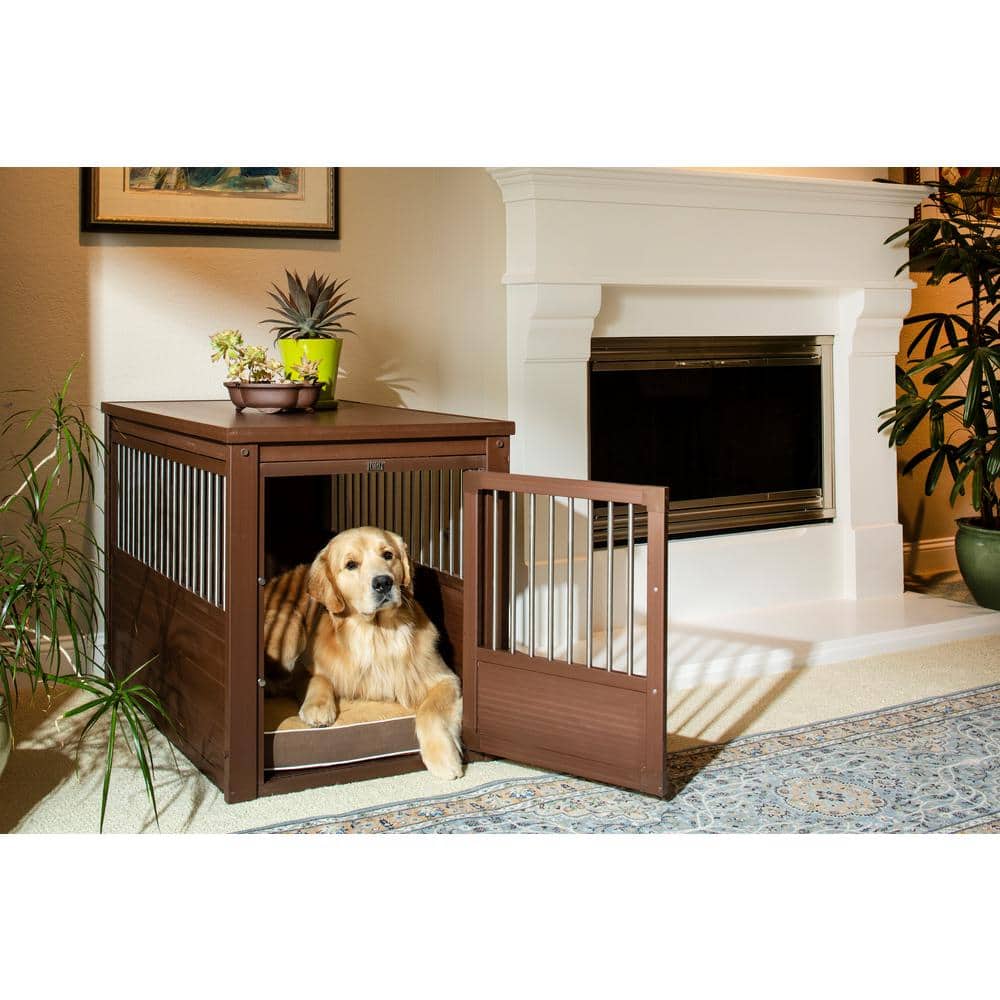 Extra Large Russet Brown Ecoflex Dog Crate End Table