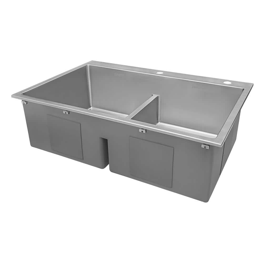 Ruvati 36-inch Stainless Steel Double Bowl Kitchen Sink
