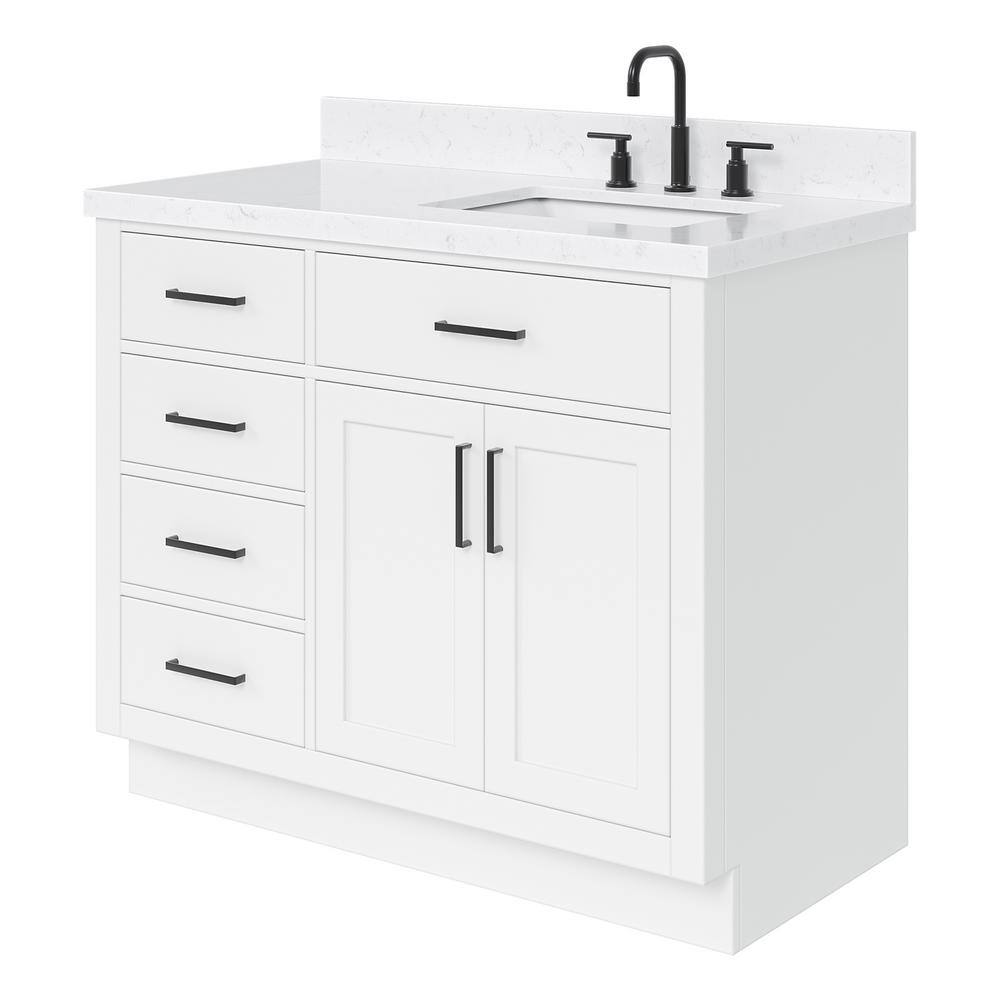 Hepburn 42" White Freestanding Single Basin Vanity Set