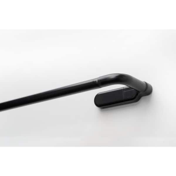 28 in. - 48 in. Adjustable Wraparound Curtain Rod 3/4 in. Dia. in Black