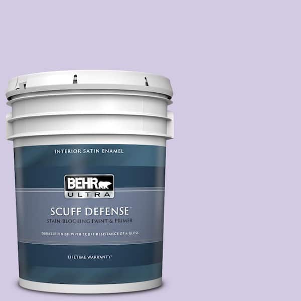 BEHR ULTRA 5 gal. #650C-3 Light Mulberry Extra Durable Satin Enamel Interior Paint & Primer