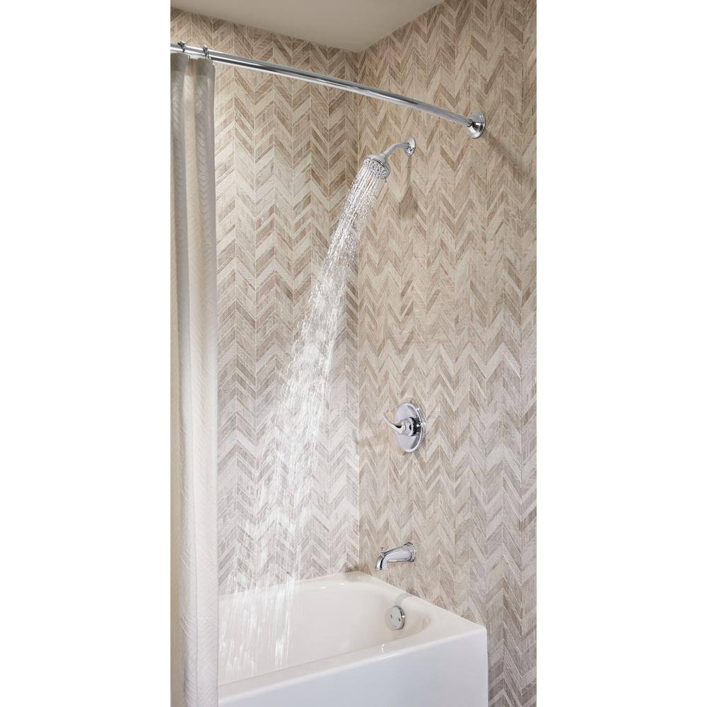 Idora Chrome Wall Mounted Tub and Shower Set