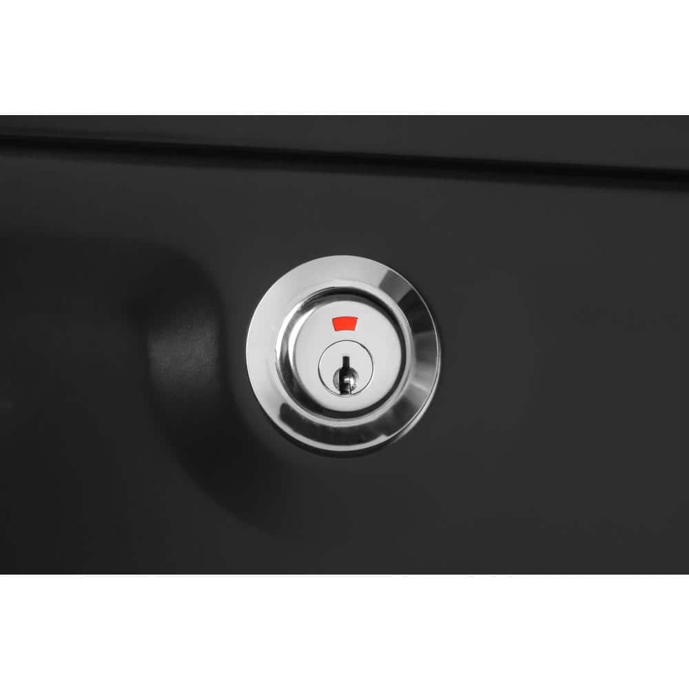 Sienna Black Medium Galvanized Steel Locking Wall Mount Mailbox