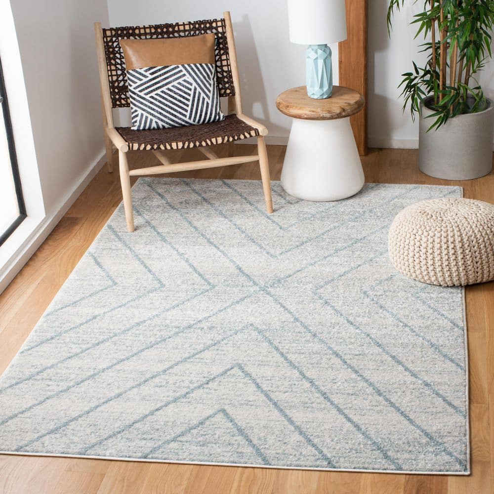 Adirondack 4 ft. x 6 ft. Light Gray/Light Blue Arrow Area Rug price history on PriceWatchPro