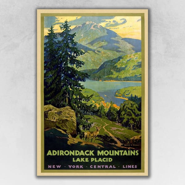 HomeRoots Market Vintage 1920S Adirondack Mountains Wooden Wall Art