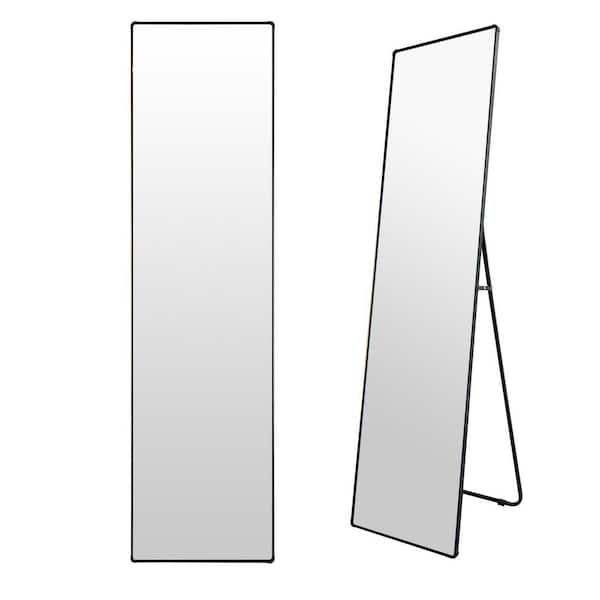 Unbranded 16 in. W x 61 in. H Rectangular Framed Wall Bathroom Vanity Mirror in Black Full Length Mirror Makeup Mirror Living Room