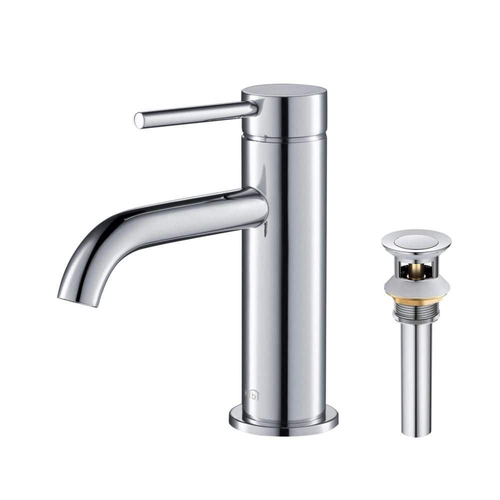 KIBI Single Handle Lever Handle Single Hole Bathroom Sink Faucet