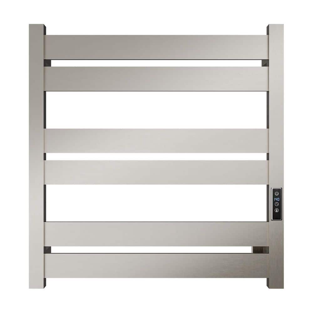 Brushed Nickel Wall Mounted 6-Bar Electric Towel Warmer