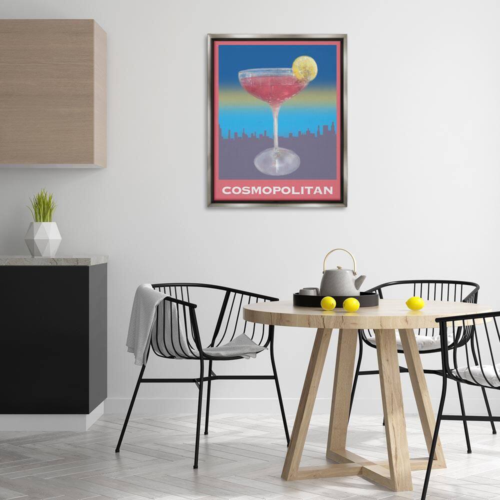 Cosmopolitan over Cityscape by Matthew Piotrowicz Gray Floater Frame Food Graphic Art Print 31 in. x 25 in. price history on PriceWatchPro