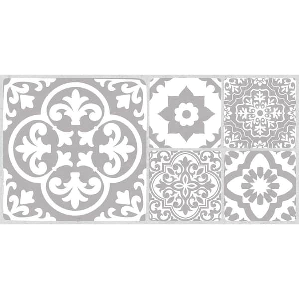 24 in. x 12 in. Valencia Grey Luxury Vinyl Plank Flooring Waterproof Peel and Stick Floor Tiles (12-Tile, 24 sq. ft.)