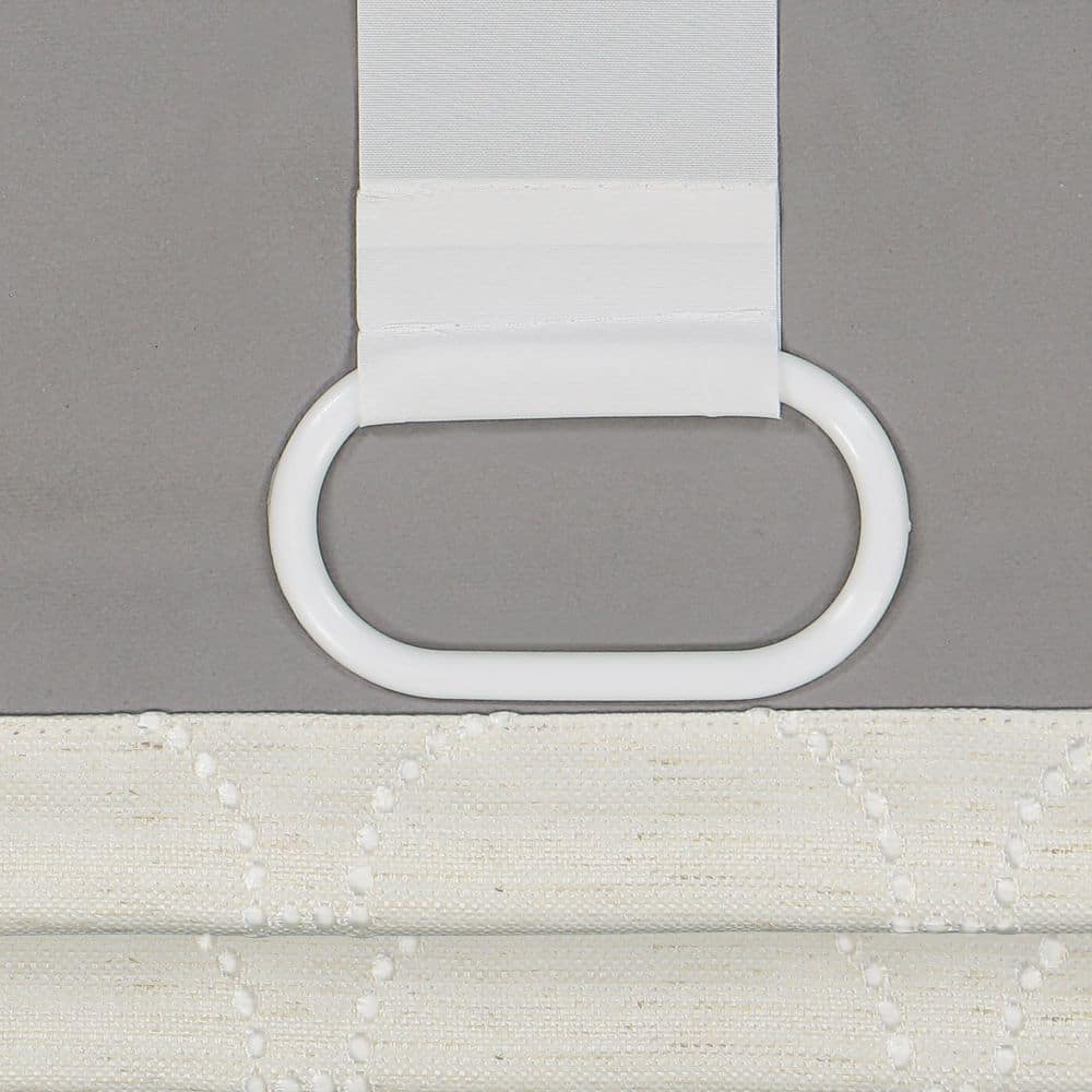 Ivory Cordless Blackout Woven Roman Shade 27" x 64"