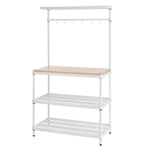 MeshWorks White 4-Tier Steel Shelving Unit (35 in. W x 63 in. H x 18 in. D)