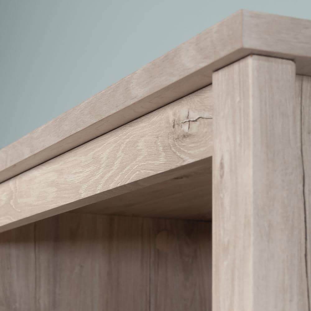Chalk Oak 72" Adjustable 5-Shelf Bookcase with Doors