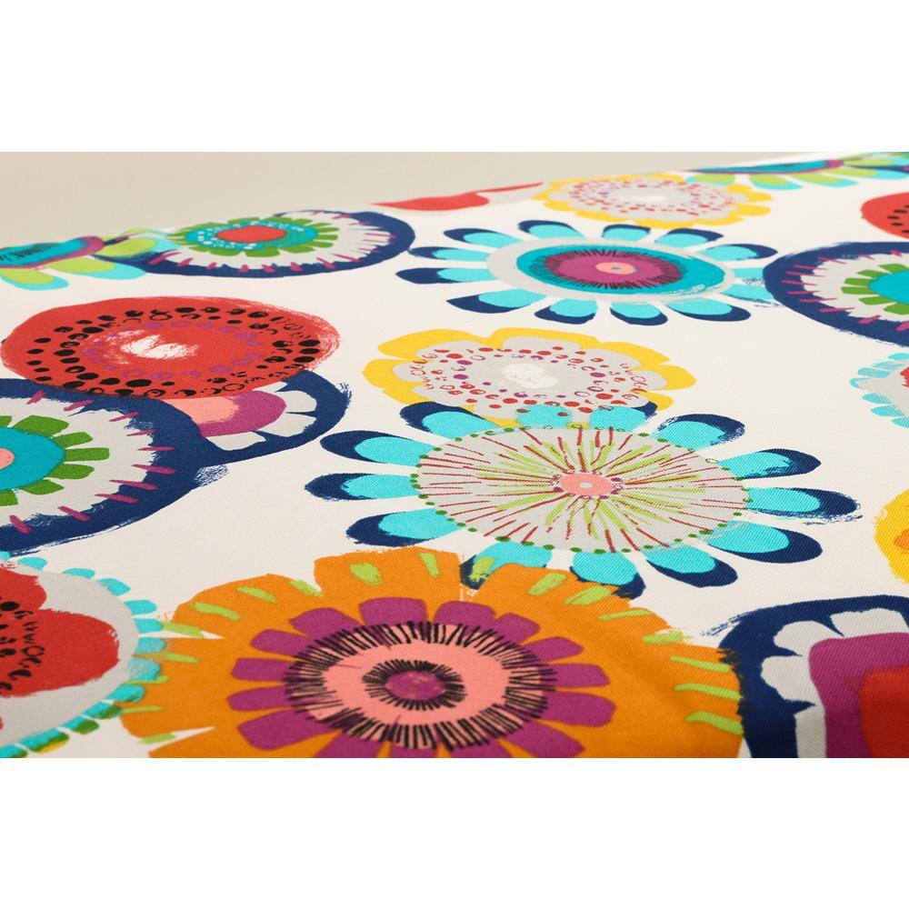 Floral Multicolor Polyester Outdoor Chaise Lounge Cushion