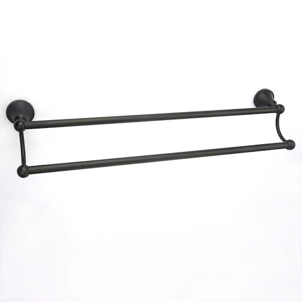 Barclay Products Gleason 18 in. Wall Mount Double Towel Bar in Matte Black