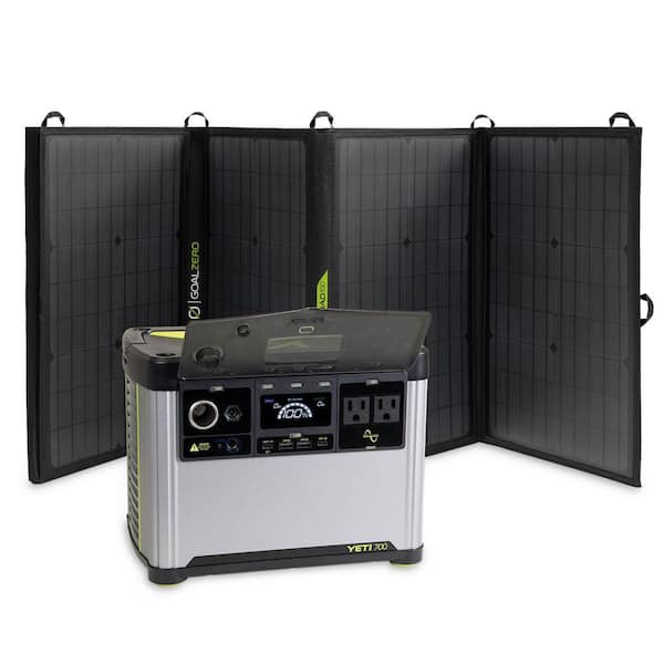 Goal Zero YETI 700 - 677-Watt/1000-Watt Peak Power Station with Nomad 100W Solar Panel Kit