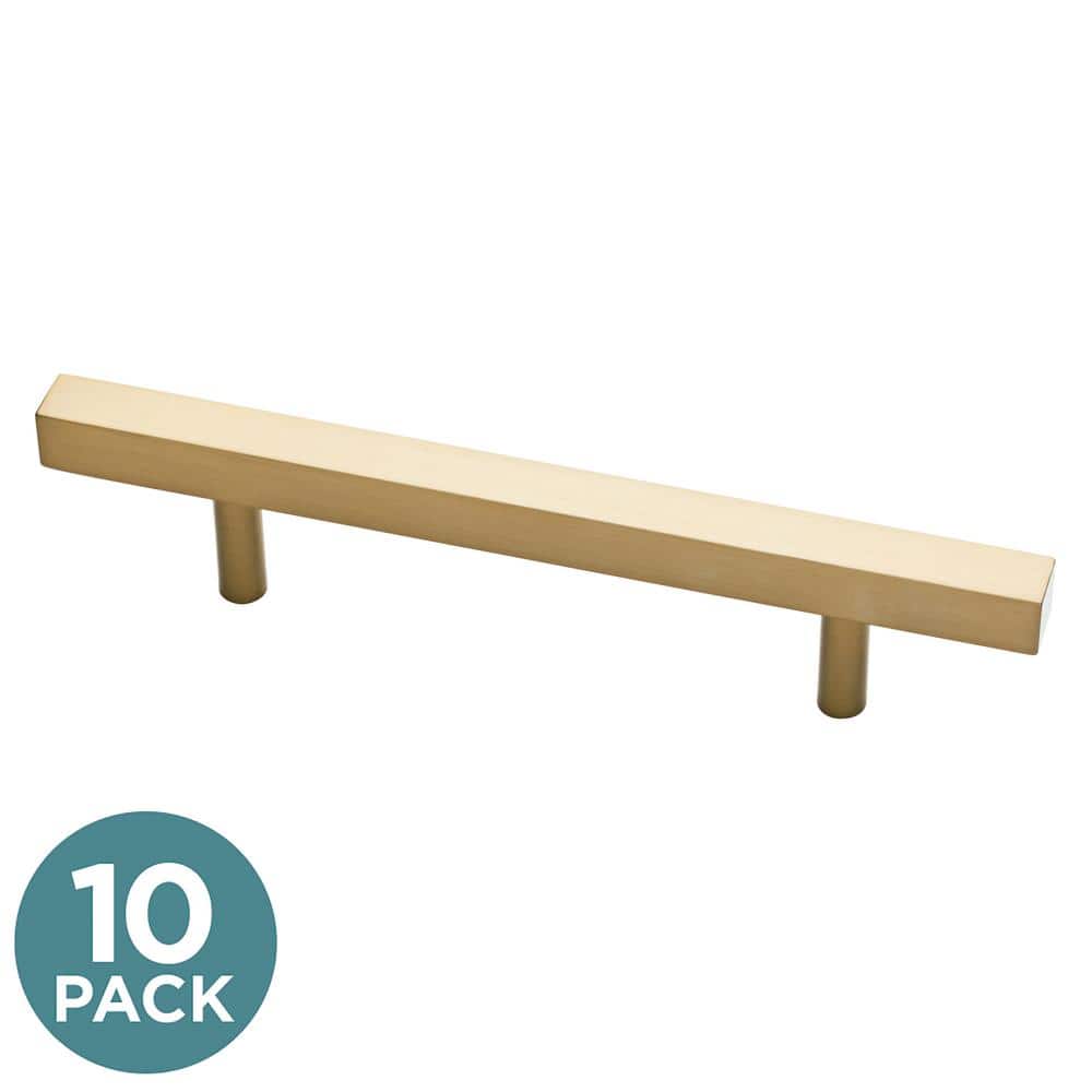 10-Pack Square Bar 3-3/4 in. (96 mm) Modern Champagne Bronze Cabinet Drawer Pulls price history on PriceWatchPro