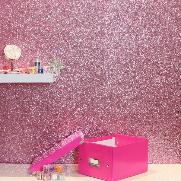 Jacqueline Pink Sequin Wallpaper