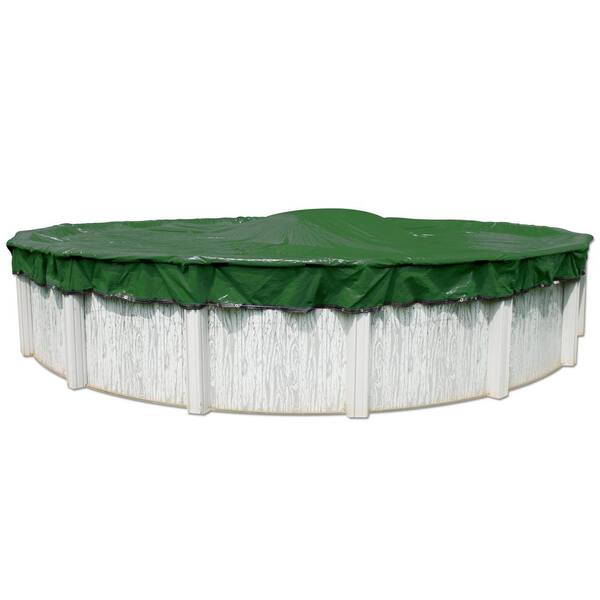 Swimline 12-Year 18 x 33 ft. Oval Green Above Ground Winter Pool Cover