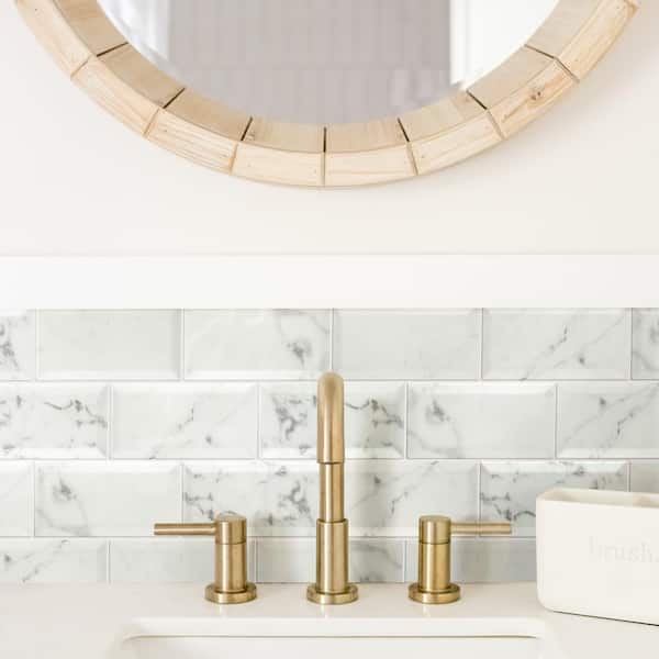 Classico Carrara Glossy Metro 3 in. x 6 in. Ceramic Wall Tile (5.72 sq. ft./Case)