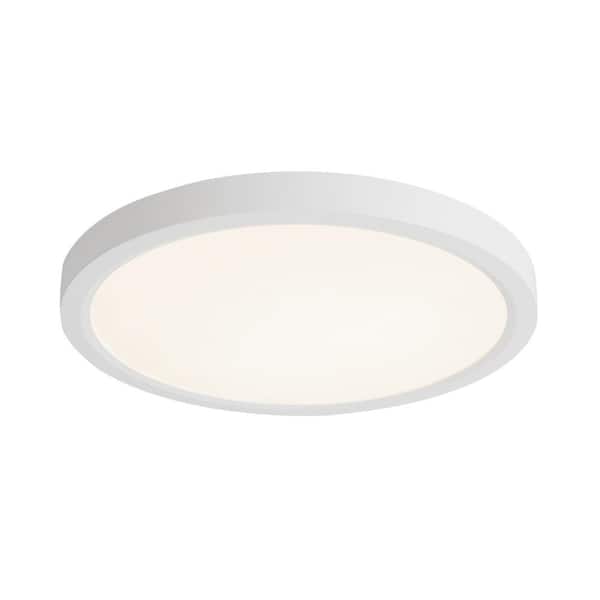 Mio 12 in. 1-Light 22-Watt White Integrated LED Flush Mount