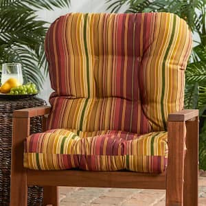 Kinnabari Stripe Outdoor Dining Chair Cushion