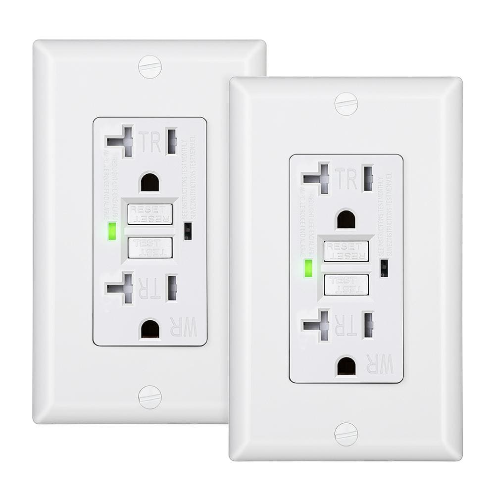 DEWENWILS 20A GFCI Outlet Receptacle Self-Test 2-Pack with LED ...