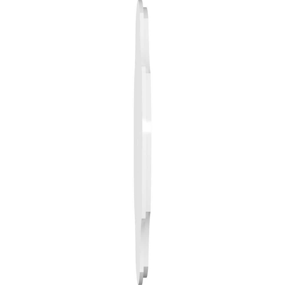 18" White PVC Contemporary Ceiling Medallion, Two Piece