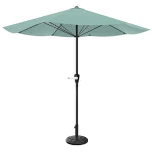 9 ft. Steel Market Patio Umbrella in Dusty Green