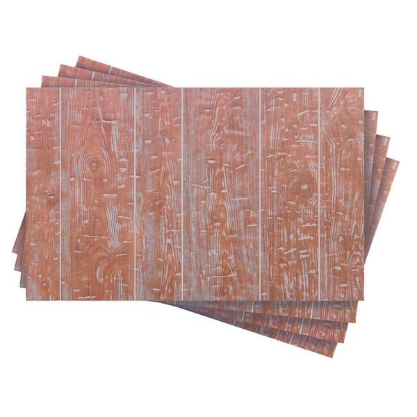 Trampe Forældet Faktisk DPI DECORATIVE PANELS INTERNATIONAL 42.67 sq. ft. 1/4 in. x 32 in. x 48 in. Red  Barn Hand Hewn Embossed Wood Grain Wainscoting Panel (4-Pack) HD27432484 -  The Home Depot