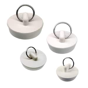Assorted Sink and Tub/Shower Rubber Stoppers in White (4-Pack)