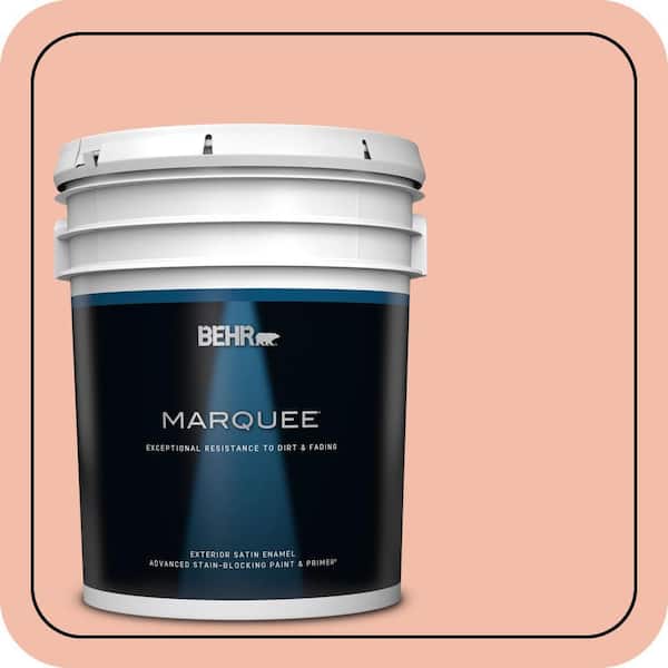 BEHR MARQUEE 5 gal. Home Decorators Collection #HDC-CT-14A Sunkissed Apricot Satin Enamel Exterior Paint & Primer