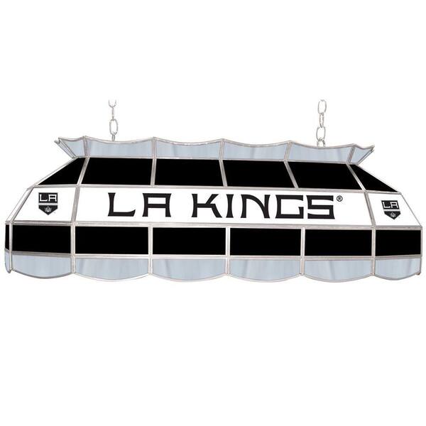 Trademark Global NHL Los Angeles Kings 3-Light Stained Glass Tiffany Lamp