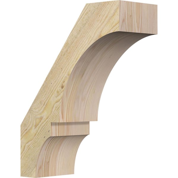 Ekena Millwork 6"W x 14"D x 18"H Balboa Rough Sawn Knee Brace, Douglas Fir