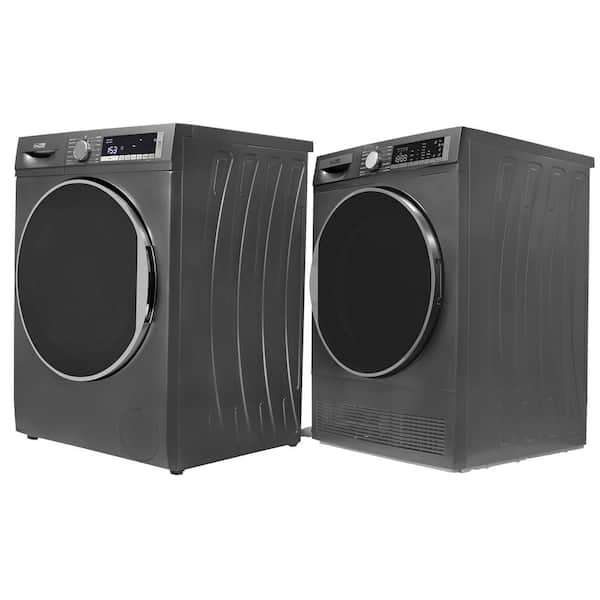 2.2 cu.ft. Laundry Center 110V Luxe Washer and 4 cu.ft. 220V Condensing Dryer in Titanium 2-Year Warranty Made in Europe
