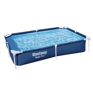 Pro 87 in. x 59 in. Rectangular 17 in. Deep Metal Frame Above Ground Pool